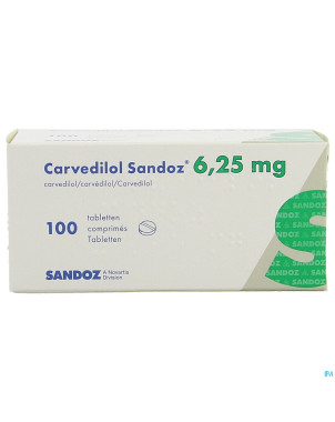 Carvedilol sandoz comp 100 x  6,25 mg