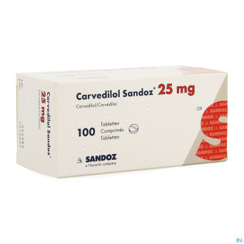 Carvedilol sandoz comp 100 x  25 mg