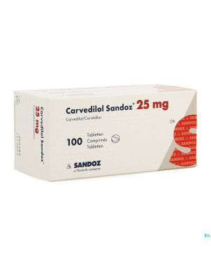 Carvedilol sandoz comp 100 x  25 mg