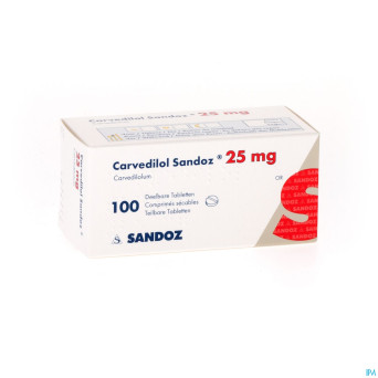 Carvedilol sandoz comp 100 x  25 mg