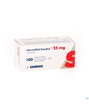 Carvedilol sandoz comp 100 x  25 mg