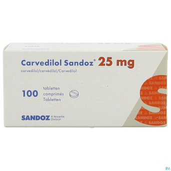 Carvedilol sandoz comp 100 x  25 mg