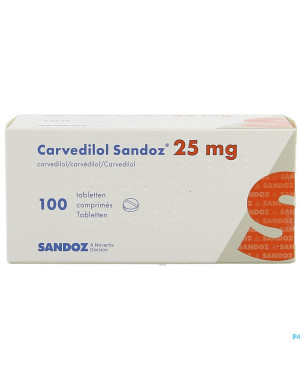 Carvedilol sandoz comp 100 x  25 mg