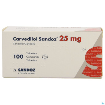 Carvedilol sandoz comp 100 x  25 mg