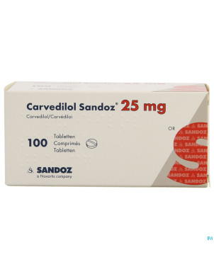 Carvedilol sandoz comp 100 x  25 mg