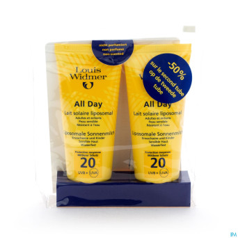 Widmer sun all day 20 n/parf nf    tube 2x100ml