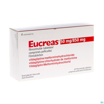 Eucreas 50 mg/ 850 mg comp pell  60