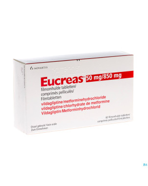 Eucreas 50 mg/ 850 mg comp pell  60