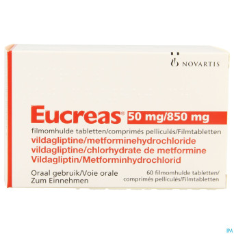 Eucreas 50 mg/ 850 mg comp pell  60