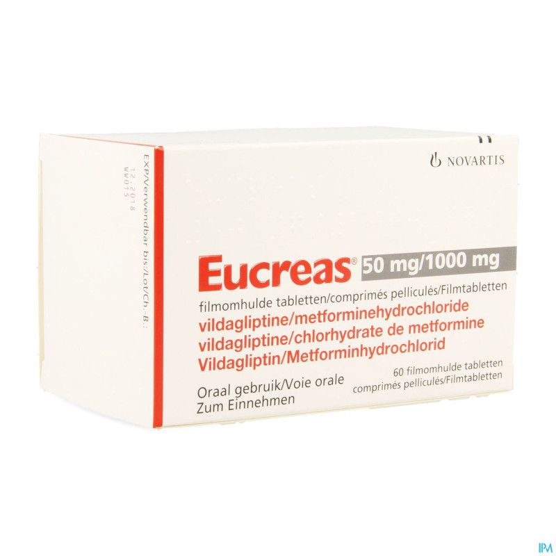 Eucreas 50 mg/1000 mg comp pell  60