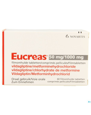Eucreas 50 mg/1000 mg comp pell  60