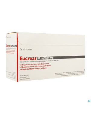 Eucreas 50 mg/1000 mg comp pell 180