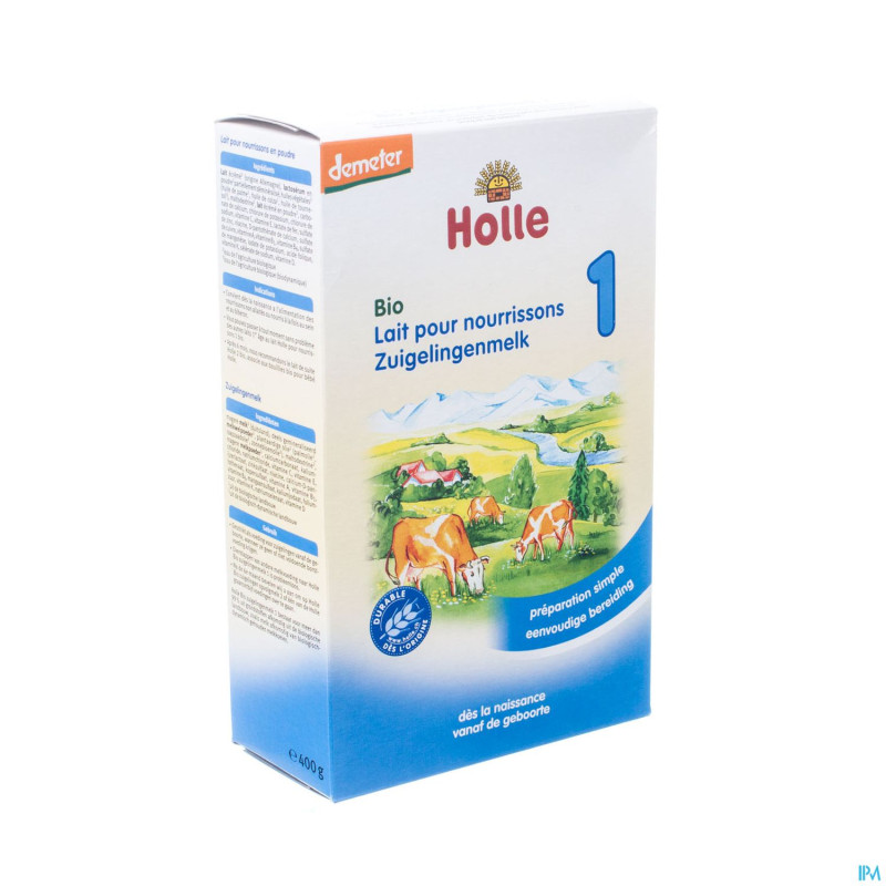 Holle lait nourrissons 1 bio    pdr 400g bh100