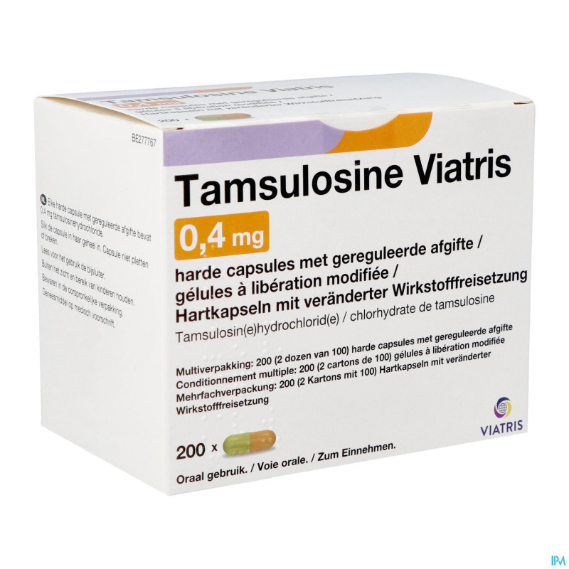 Tamsulosine viatris 0,4mg lib.prol.caps 200 blist.