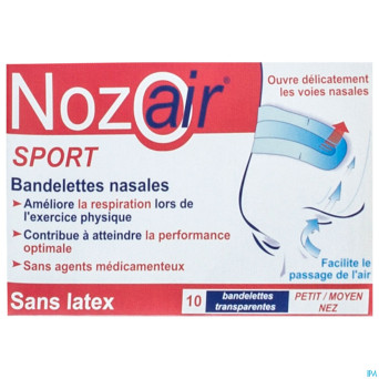 Nozoair sport bandelette nasale petit-moyen nez 10