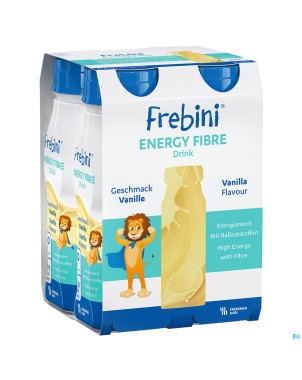 Frebini energy fibre drink enfants vanille 4x200ml