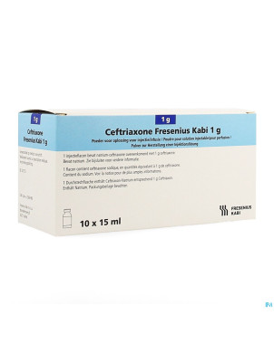 Ceftriaxone fresenius pdr pour sol inj 10x1g