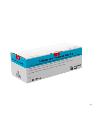 Ceftriaxone fresenius pdr pour sol perf 10x2g