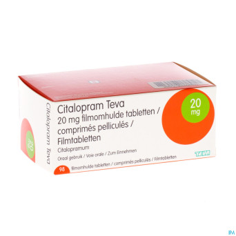 Citalopram teva comp pell. 98 x 20 mg