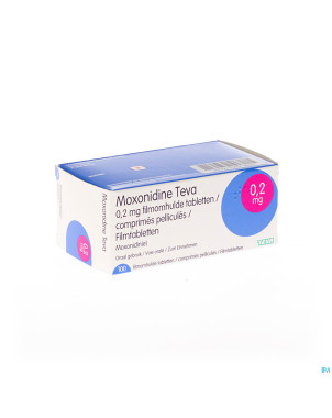 Moxonidine teva comp 100 x 0,2 mg