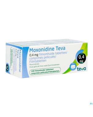 Moxonidine teva comp 100 x 0,4 mg