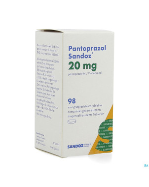 Pantoprazol 20mg sandoz gastro resist.comp 98 hdpe