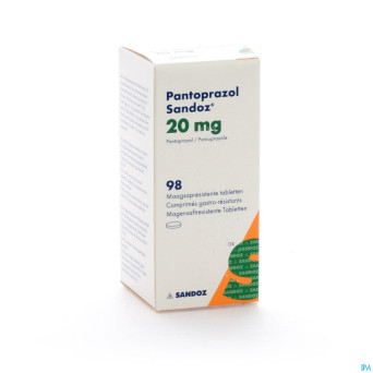Pantoprazol 20mg sandoz gastro resist.comp 98 hdpe