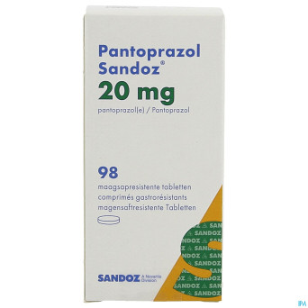 Pantoprazol 20mg sandoz gastro resist.comp 98 hdpe