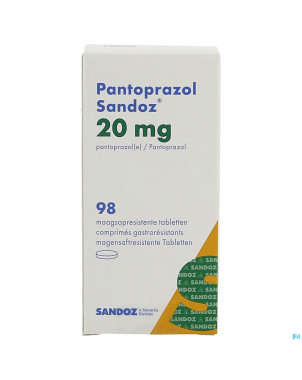 Pantoprazol 20mg sandoz gastro resist.comp 98 hdpe