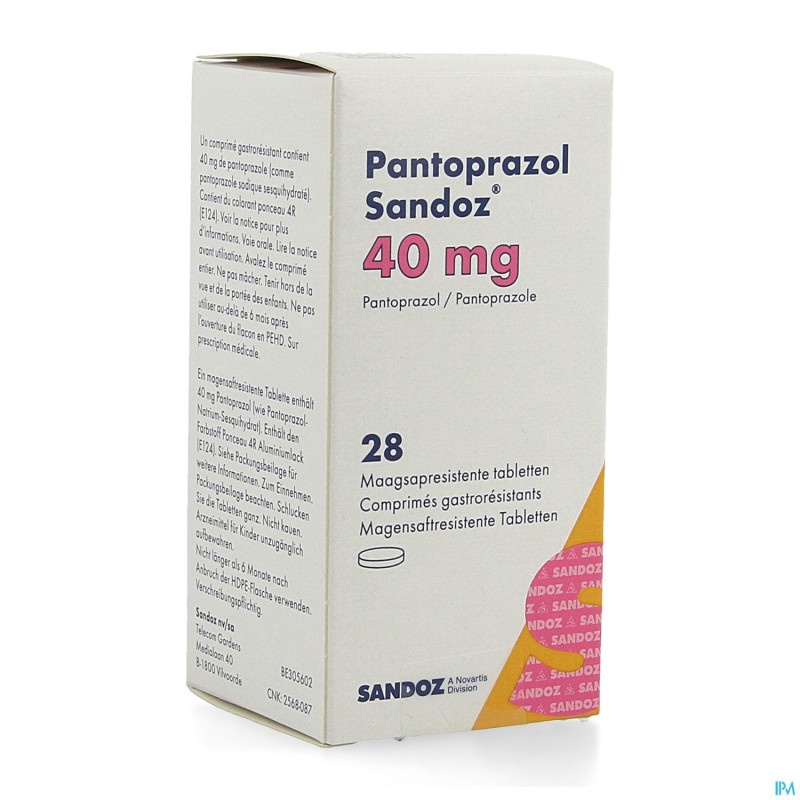 Pantoprazol 40mg sandoz gastro resist.comp 28 hdpe