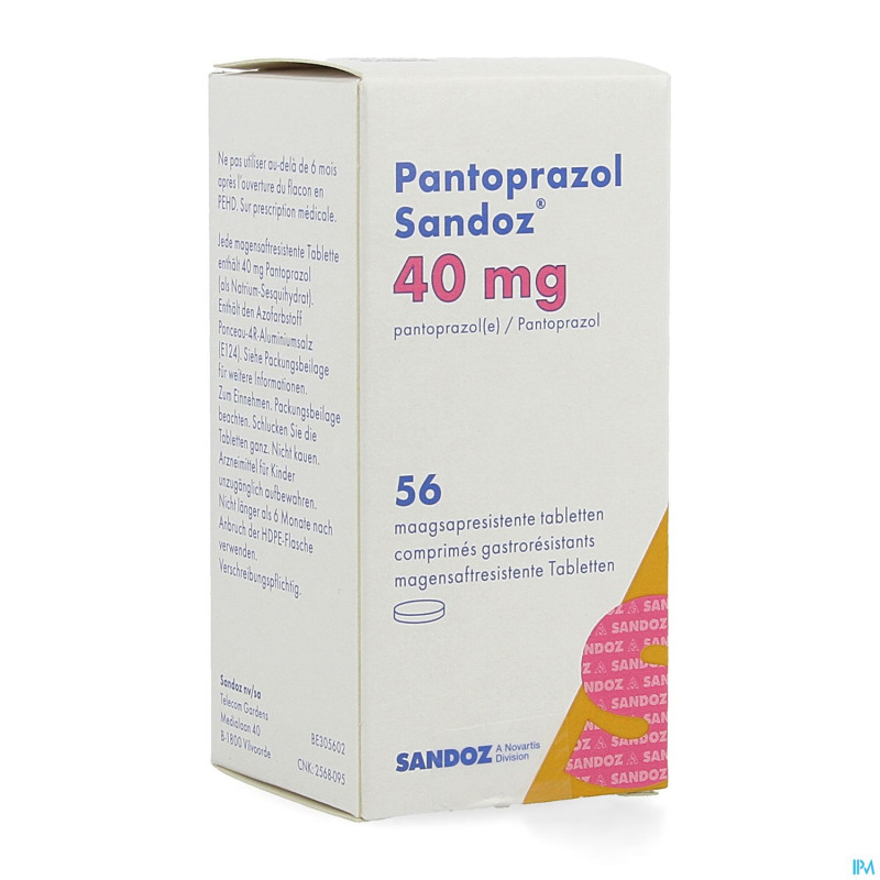 Pantoprazol 40mg sandoz gastro resist.comp 56 hdpe