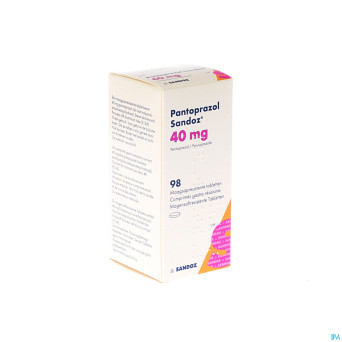Pantoprazol 40mg sandoz gastro resist.comp 98 hdpe