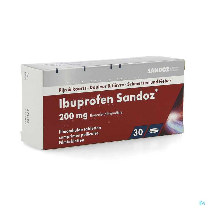 Ibuprofen sandoz 200mg comp pell 30
