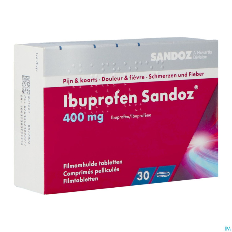Ibuprofen sandoz 400mg comp pell 30