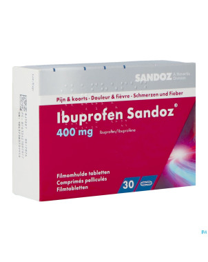 Ibuprofen sandoz 400mg comp pell 30