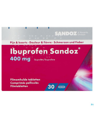 Ibuprofen sandoz 400mg comp pell 30
