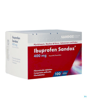 Ibuprofen sandoz 400mg comp pell 100