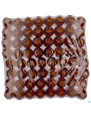 Flacon octagonale brun pp 28 -caps    100ml 64 aca