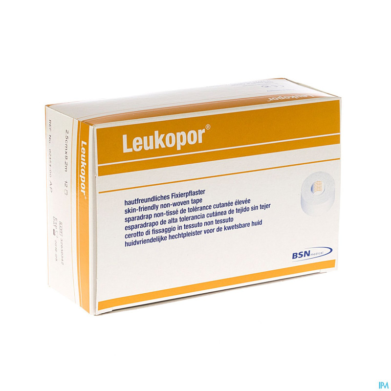Leukopor a/allergie rouleau 2,50cmx9,2m 12  245400