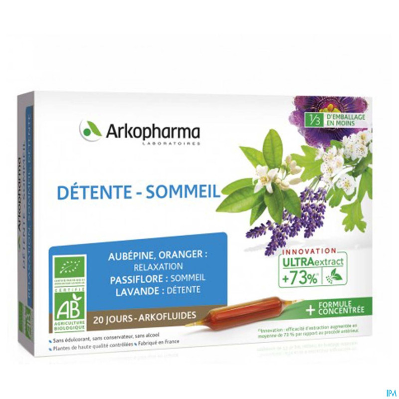 Arkofluide detente sommeil    amp 20x15ml