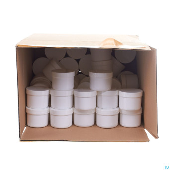 Pot pommade +caps blanc 100ml/ 80g    50 aca