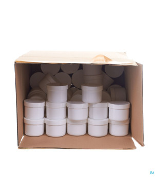 Pot pommade +caps blanc 100ml/ 80g    50 aca