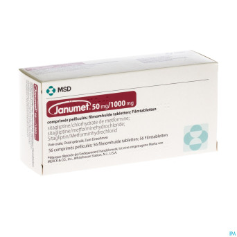 Janumet 50/1000 mg comp pell  56