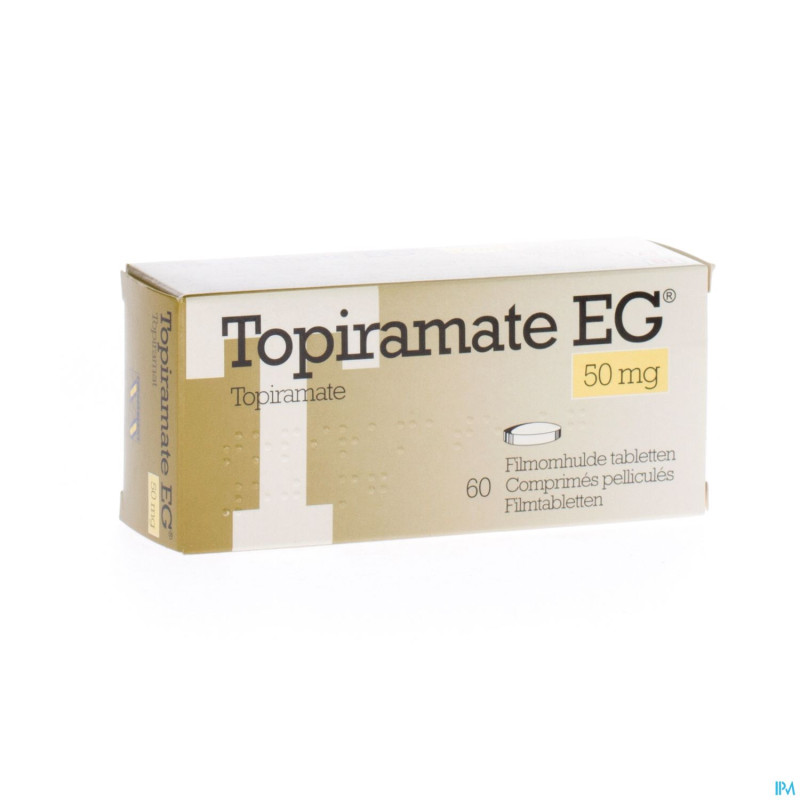 Topiramate eg  50 mg comp pell  60 x  50 mg