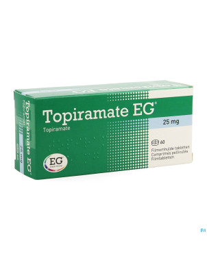 Topiramate eg 25mg comp pell  60x25mg