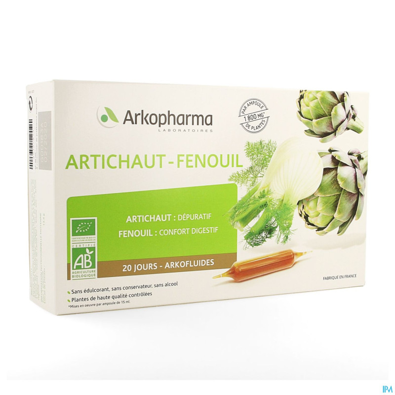 Arkofluide artichaut    amp 20x15ml