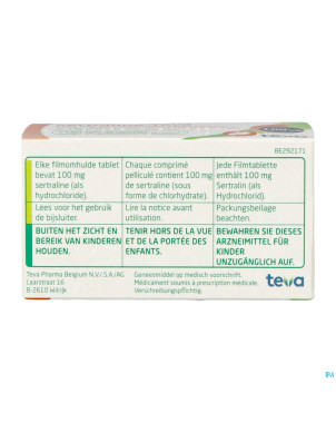 Sertraline teva 100 mg comp  60 x 100 mg