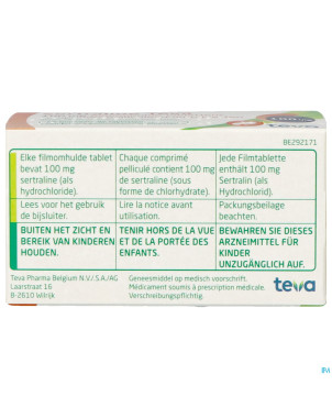 Sertraline teva 100 mg comp  60 x 100 mg