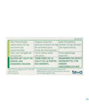 Sertraline teva  50 mg comp  60 x  50 mg
