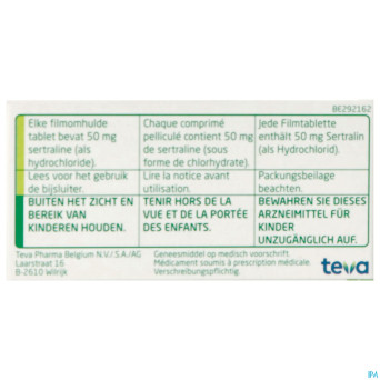 Sertraline teva  50 mg comp  60 x  50 mg
